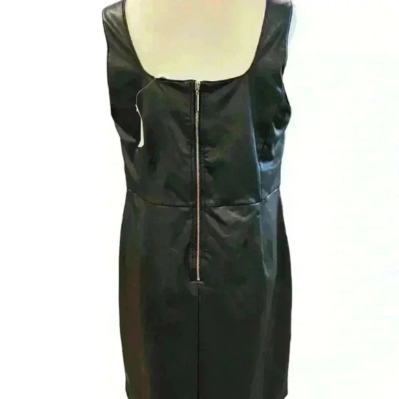 Addition Elle Dress Women's Size 14 Faux Leather NWT - Picture 6 of 8